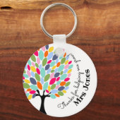 Helle, farbige Apfelbaume, die mir beim Wachsen he Schlüsselanhänger (Vorderseite)