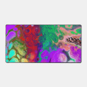 Helle, farbige Aquamarine, schwarze, Lila Fluid Ar Schreibtischunterlage (Vorderseite)