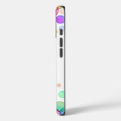 Helle, farbige Bläschen Personalisiert weiß Case-Mate iPhone Hülle (Rückseite / Links)