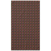 Helle farbige Blume auf Schwarz 60" x 104" Tischdecke (Vorderseite)