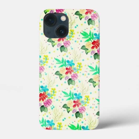 Helle farbige Blumentextur Case-Mate iPhone Ca Hülle (Rückseite)