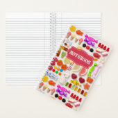 Helle Farbige Candies Fun Notebook Notizblock (Innen)