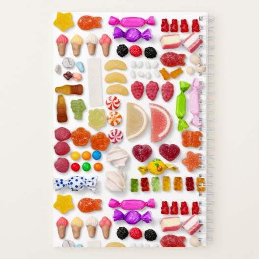 Helle Farbige Candies Fun Notebook Notizblock (Rückseite)