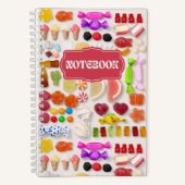 Helle Farbige Candies Fun Notebook Notizblock (Vorderseite)