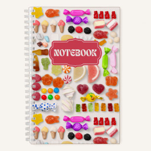 Helle Farbige Candies Fun Notebook Notizblock