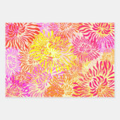 Helle, farbige Frühlingsdruckerei Blume Geschenkpapier Set (Vorderseite 3)