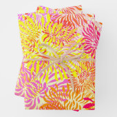 Helle, farbige Frühlingsdruckerei Blume Geschenkpapier Set (Beispiel)