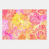 Helle, farbige Frühlingsdruckerei Blume Geschenkpapier Set (Vorderseite)