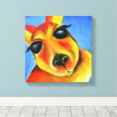 Helle, farbige Kangaroo-Tierart Leinwanddruck (Insitu (Holzboden))