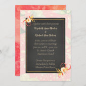 Helle farbige Korallenpfirsichblume Einladung (Vorne/Hinten)