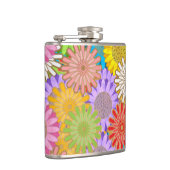 Helle Farbige Lebendige Chaotische Hippie-Blumen-M Flachmann (Rechts)