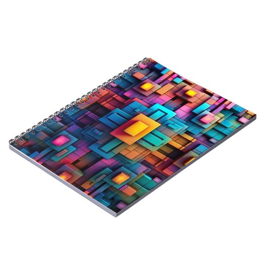 Helle, farbige Minimalistische geometrische Formen Notizblock (Linke Seite)