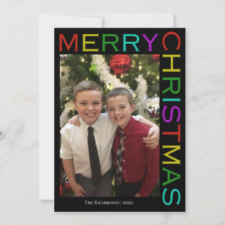 Helle Farbige Moderne Frohe Weihnachten Foto schwa