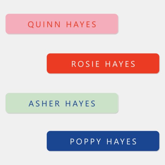 Helle farbige Namensschilder Etiketten (Gruppe)