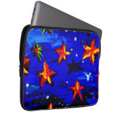 Helle, farbige Orangensterne. Jetzt kaufen Laptopschutzhülle (Vorne Rechts)