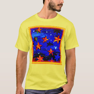 Helle, farbige Orangensterne. Jetzt kaufen T-Shirt