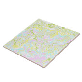 Helle, farbige Pastel Trippy Retro Boho Marmor Fliese (Seite)