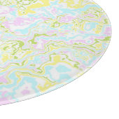 Helle, farbige Pastel Trippy Retro Boho Marmor Schneidebrett (Ecke)