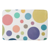 Helle, farbige Polka-Punkte Badematte (Vorderseite)