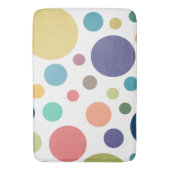 Helle, farbige Polka-Punkte Badematte (Vorderseite Vertikal)