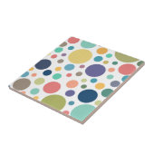 Helle, farbige Polka-Punkte Fliese (Seite)