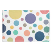 Helle, farbige Polka-Punkte Kissenbezug (Rückseite-Links)