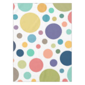 Helle, farbige Polka-Punkte Tischdecke (Vorderseite)