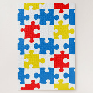 Helle Farbige Puzzle-Teile Muster Puzzle