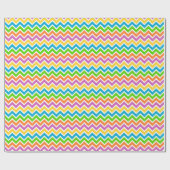Helle Farbige Regenbogen-Chevron-Muster Geschenkpapier (Flach)