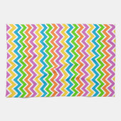 Helle Farbige Regenbogen-Chevron-Muster Geschirrtuch (Horizontal)