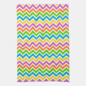 Helle Farbige Regenbogen-Chevron-Muster Geschirrtuch (Vertikal)