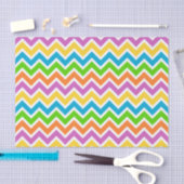 Helle Farbige Regenbogen-Chevron-Muster Seidenpapier (Handwerk)