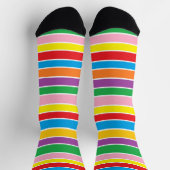 Helle Farbige Regenbogen-Gestreift Socken (Oben)