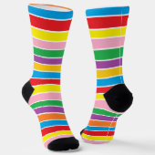 Helle Farbige Regenbogen-Gestreift Socken (Gewinkelt)
