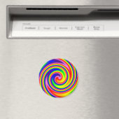 Helle, farbige Regenbogenfarben Swirbeln Frische F Magnet (In Situ (Geschirrspüler))