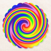 Helle, farbige Regenbogenfarben Swirbeln Frische F Untersetzer (Vorderseite)