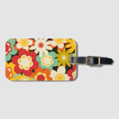 Helle Farbige Retro Süße Blumenmuster Gepäckanhänger (Vorderseite (Horizontal))
