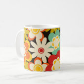 Helle Farbige Retro Süße Blumige Muster Kaffeetasse (Vorderseite Links)