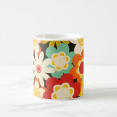 Helle Farbige Retro Süße Blumige Muster Kaffeetasse (Mittel)