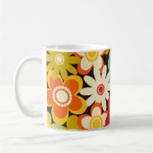 Helle Farbige Retro Süße Blumige Muster Kaffeetasse (Links)