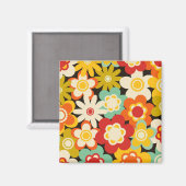 Helle Farbige Retro Süße Blumige Muster Magnet (Vorderseite/Rückseite)