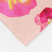 Helle Farbige Rosa Stiefmütterchen Fleecedecke (Ecke)