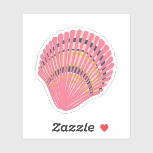 Helle, farbige Seashell-Aufkleber Aufkleber (Blatt)