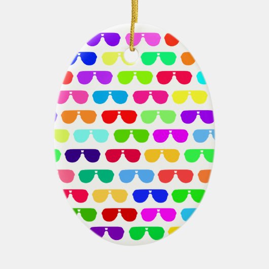 Helle farbige Sommer-Sonnenbrille Keramikornament (Vorne)