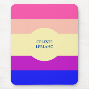 Helle Farbige Streifen-Sommer- Mousepad