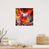 Helle, farbige Striche - Poster (Küche)