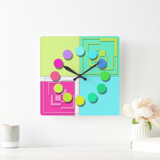 Helle, farbige Uhr (Zuhause)