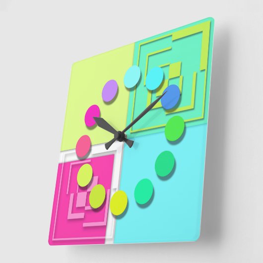 Helle, farbige Uhr (Winkel)