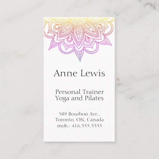 Helle, farbige Visitenkarte, einfach anpassbar Visitenkarte (Vorderseite)