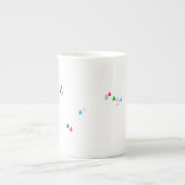 Helle Farbminimales Aquarell-Winter-Waldland Porzellantasse (Vorderseite)